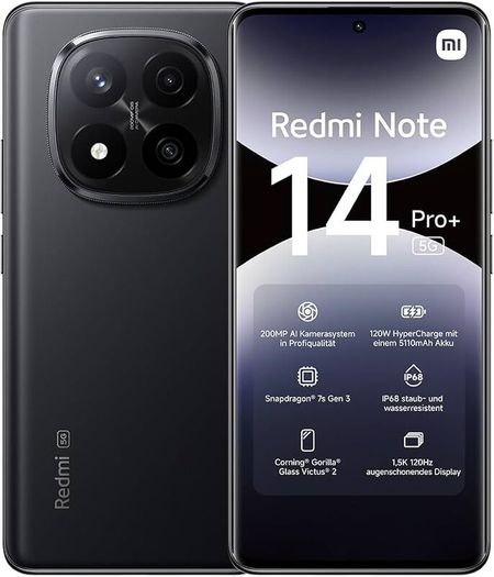 Redmi Note 14 Pro+ Black 256GB/12GB 5G Dual Sim Unlocked Sim Free (Excellent)