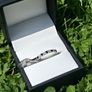 Brand New 9ct White Gold Sapphire & Diamond Eternity Ring Image 3