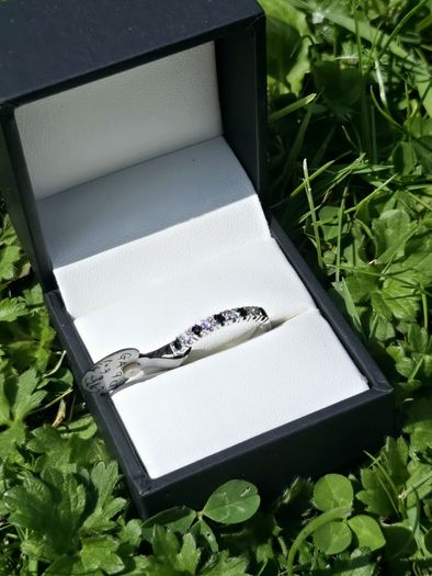 Brand New 9ct White Gold Sapphire & Diamond Eternity Ring