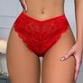 Floral Lace Cut Out Fake Pearls Decor Panty size fits 10/12 Image 2