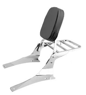 Backrest For Suzuki Intruder Motorcycle Passenger  Bar Luggage Rear Rack