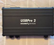 Sound Devices USBPre 2 professional two-channel USB audio interface and microphone preamp.