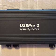 Sound Devices USBPre 2 professional two-channel USB audio interface and microphone preamp.