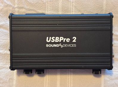 Sound Devices USBPre 2 professional two-channel USB audio interface and microphone preamp.