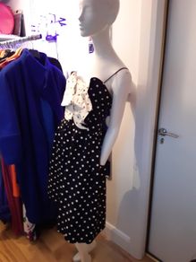 Vintage 1980s polka dot party dress