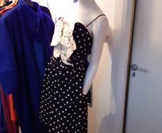 Vintage 1980s polka dot party dress