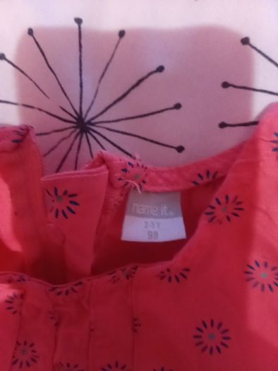 name it peach dress and matching hat