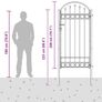 Steel Garden Fence Gate 100x250 cm Image 5
