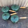 Vintage cast iron Le Creucet style saucepan set X4 Image 6