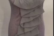 top Bnwt grey top with frill detail