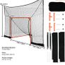 Hockey and Lacrosse Goal Backstop with Extended Coverage, 12' x 9' Lacrosse Net, Complete Accessories Training Net, Quick Easy Setup Backyard Lacrosse Equipment, Perfect for Youth Adult Training Image 2