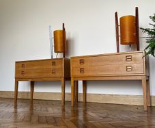 Vintage Swedish side tables  mid century