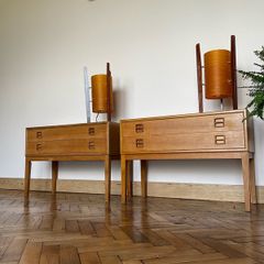 Vintage Swedish side tables  mid century