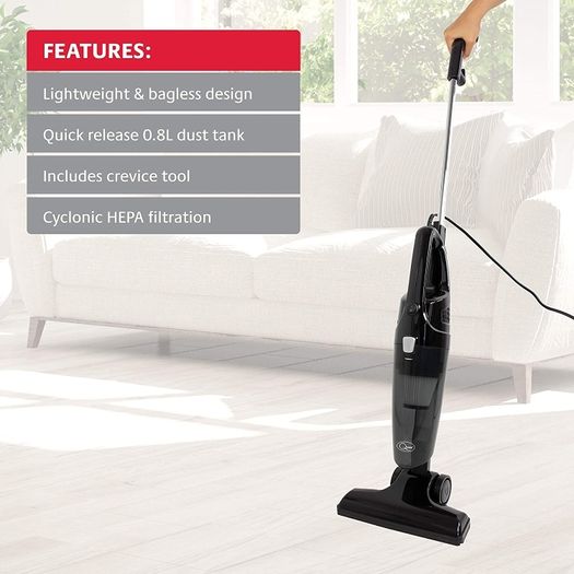 Quest Black Two In One Vacuum Cleaners Bagless Model BNR 44839 600 Watt Mains Upright Or Hand Held 600 Watts 0.08 L Dust Temporary Sold Thanks