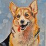 Happy Corgi - oil painting - framed Image 4