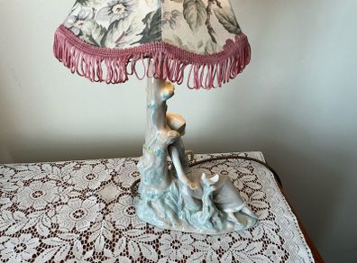 Damaged Lladro table lamp