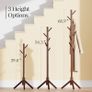 FREE SHIPPING Sturdy Wooden Coat Stand, 3 Adjustable Sizes Coat Tree with 8 Hooks, Coat Stands for Hallway Entryway, Hat Stand for Clothes, Used in Bedroom/Office/Hallway/Entryway Image 4