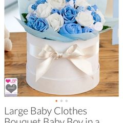 Baby Boy Clothes Bouquet Hatbox Gift Box BRAND NEW