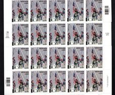 2002 USA Heroes of 2001 Commemorative Stamp Sheet of 20 Plate P1111 Mint Never Hinged (MNH)