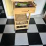 small  wooden trolley with 4 wheels for sale Image 4