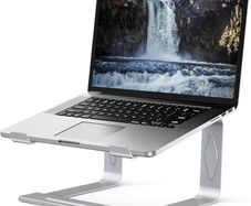 Laptop Stand for Desk, Metal Laptop Riser Holder, Removable Notebook Stand Ventilated Cooling Computer Riser Compatible