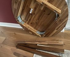 Ikea round table Acacia wood 80cm