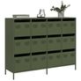 Sideboard Olive Green 135x39x103.5 cm Cold-rolled Steel Image 2