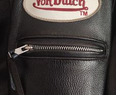 Rare Vintage Von Dutch Leather Jacket - Biker Skeleton