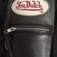 Rare Vintage Von Dutch Leather Jacket - Biker Skeleton