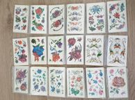 main image for ad Clearance lot of 72 water transfer stickers flowers &amp; butterflies