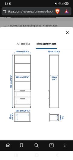 Ikea Brimnes Bookcase Black