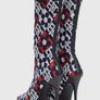 Tommy Hilfiger pointed block-monogram stiletto boots Image 2