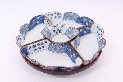 Vintage Japanese Lazy Susan Snacks Serving Platter Tray