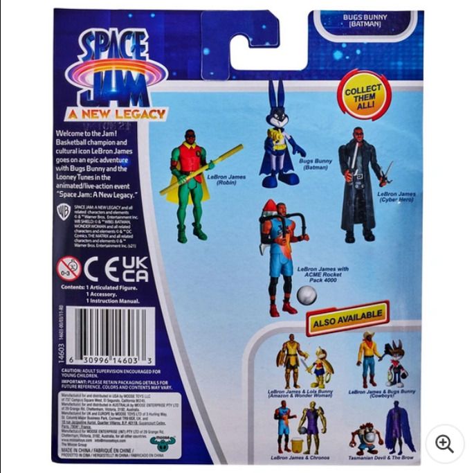 BRAND NEW Space Jam A New Legacy Bugs Bunny Batman Ballers Action Figure Pack