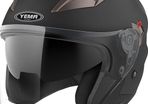Yema Matt Black Motorbike helmet Size M