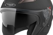 Yema Matt Black Motorbike helmet Size M
