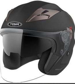 Yema Matt Black Motorbike helmet Size M