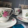 Vintage Delicate Pink Rose Tea Set Image 2