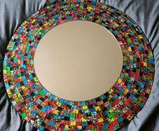 Round Mosaic Mirror