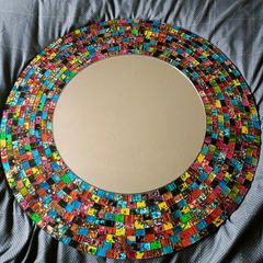 Round Mosaic Mirror