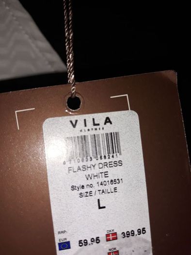 BNWT Gorgeous black and white monochrome Vila dress size L