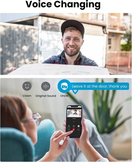 ieGeek Wire Free Wireless FHD 1080P Smart Video Doorbell - No Subscription Required - Brand New