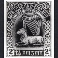 19?? Ireland Photo essay of unaccepted design by unknown artist with a Woldhour & Harp.