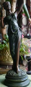 Vintage Lady  Figurine on Domed Base 18" height