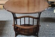 Vintage Oval Coffee Table with Lower Magazine Shelf