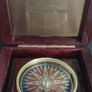 Vintage Mahogany Wood Desk Compass Image 5