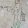Antique Fine Pair of Chinese Watercolor Paintings on Rice Paper Image 4