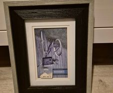 Grey and black wooden photo frame 10 x 15 cm
