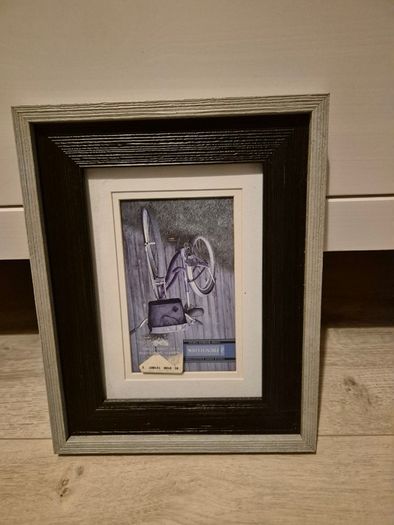 Grey and black wooden photo frame 10 x 15 cm
