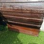 Wooden and metal domed steamer chest Image 4